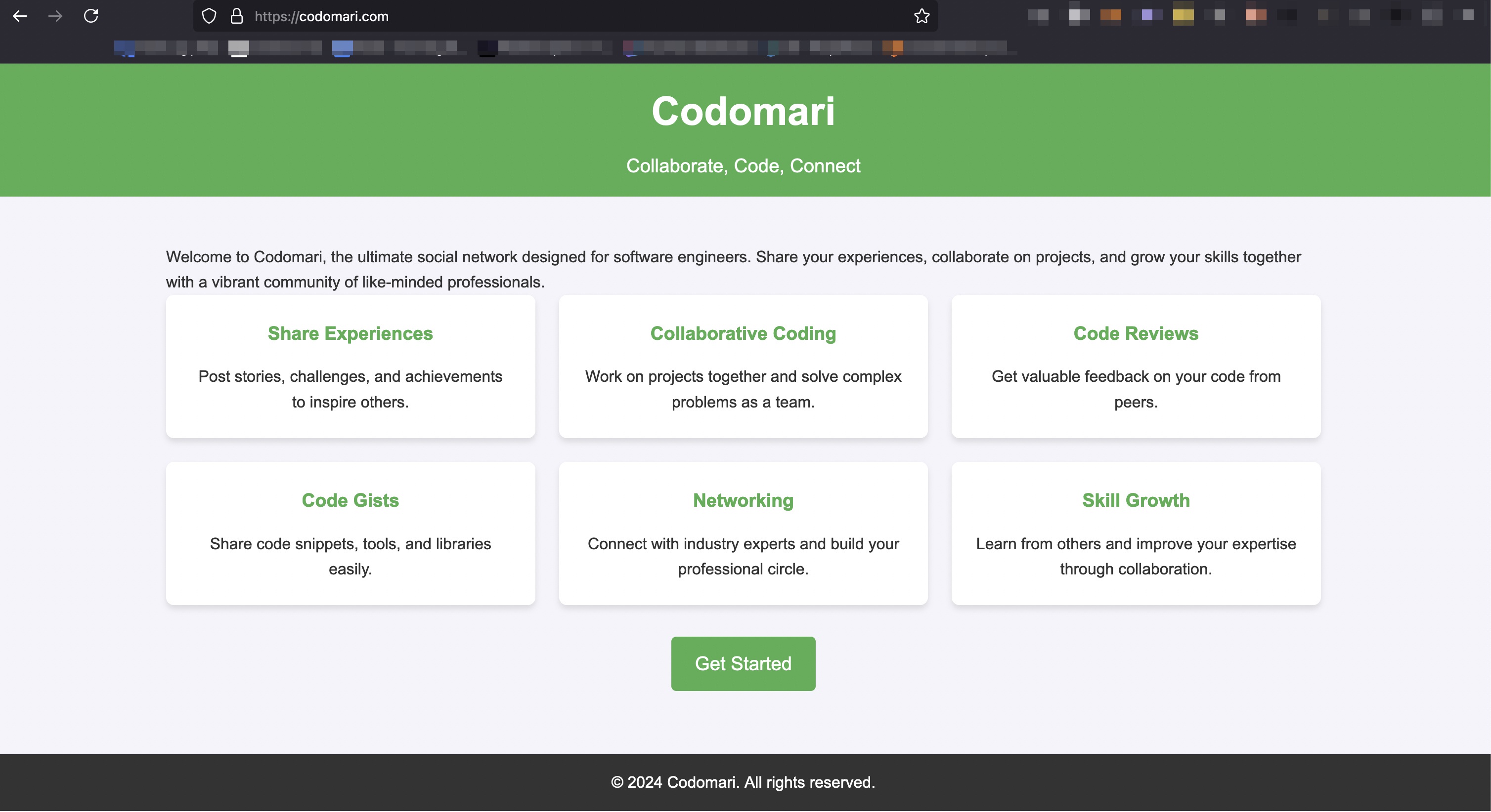 landing page