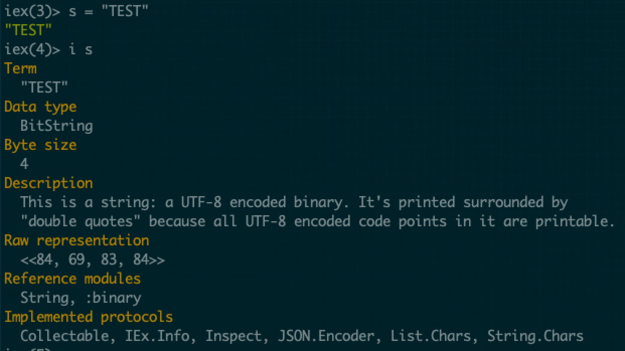 recipe 2, 2: `i()` to introspect