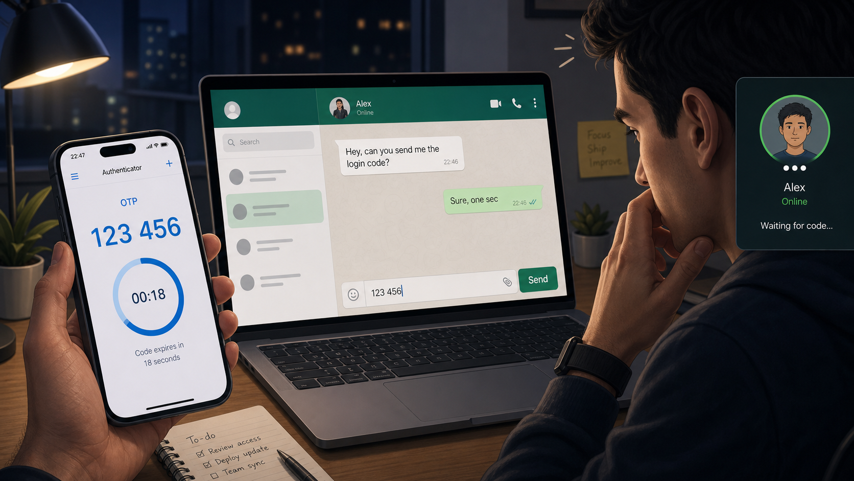 Manual OTP sharing use case